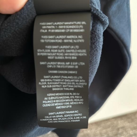 Yves SAINT LAURENT Authentic luxury Crew Neck Navy cotton sweatshirt- large - Picture 9 of 15